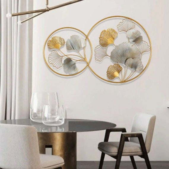 Wall Art Sculpture, Modern Ginkgo Leaf Metal home artwork