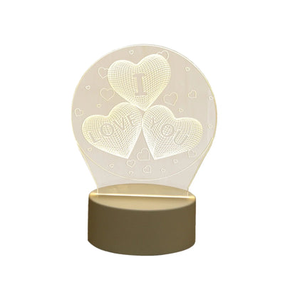 USB Acrylic I Love You 3D Night Light Lamp