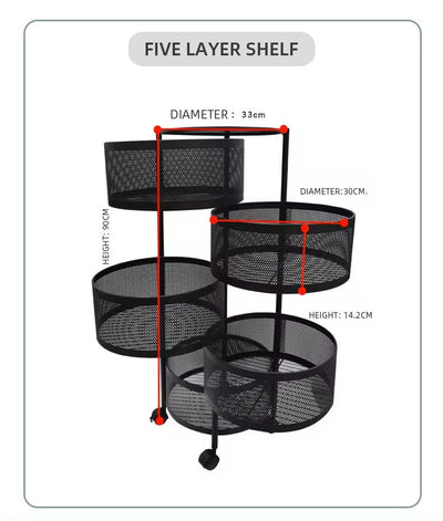 Multi-Layer Kitchen Storage organizer, Round shelf