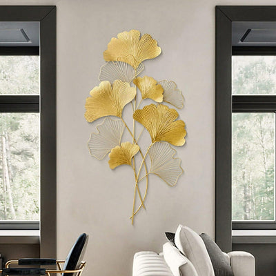 Metal Gold Ginkgo Leaf Wall hanging