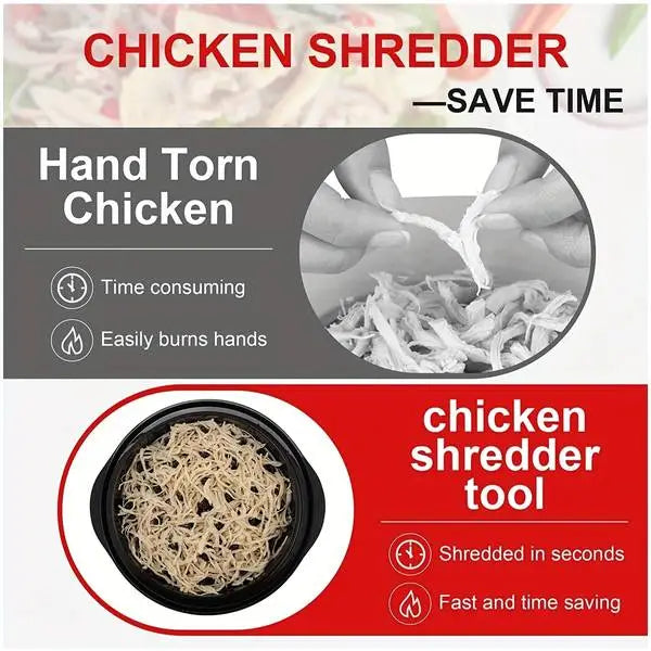 Effortless Chicken Shredder Tool - Shred Like a Pro in Seconds!