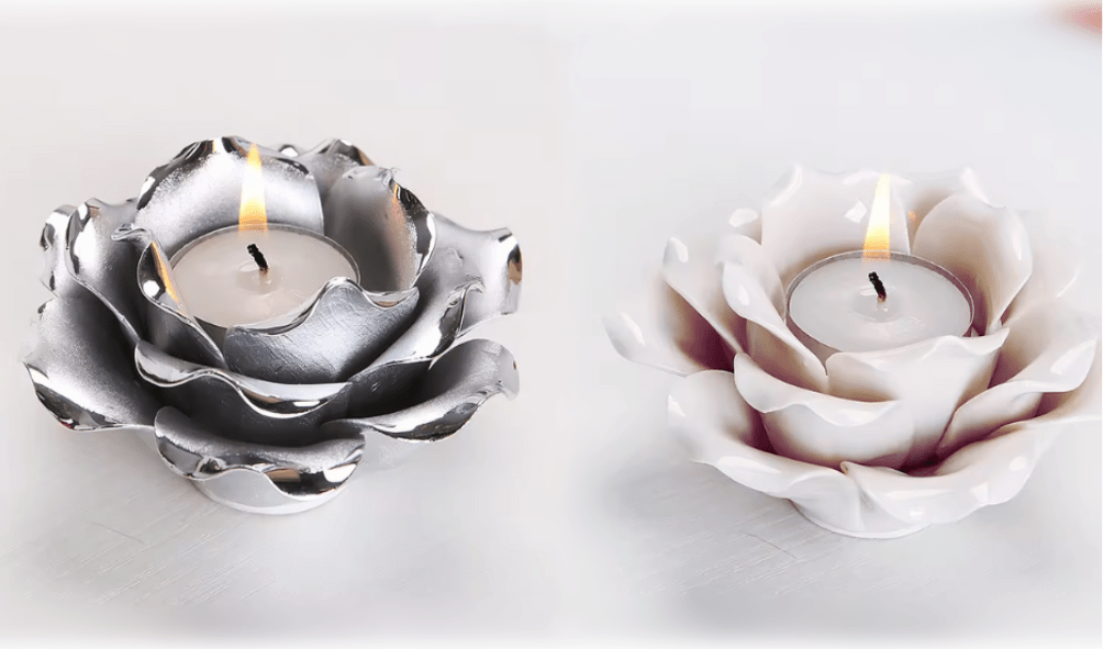 Ceramic Rose Candle Holder - Candle Holders - e - Stylish