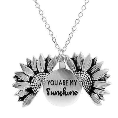 You Are My Sunshine Open Locket Necklace