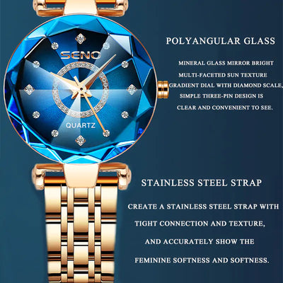 Diamond Style Elegant Women’s Quartz Watch